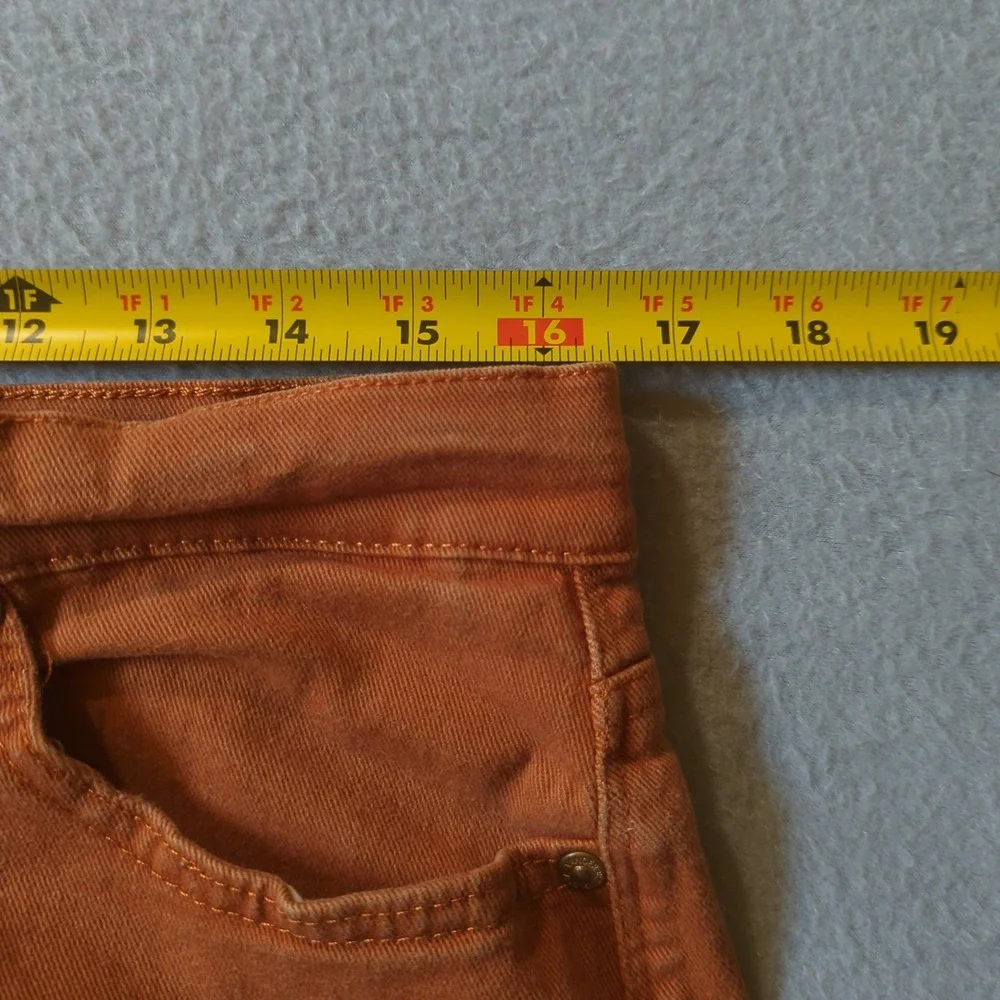Gloria Vanderbilt Amanda‎ High Rise Tapered Jeans Burnt Orange Rust Womens 14